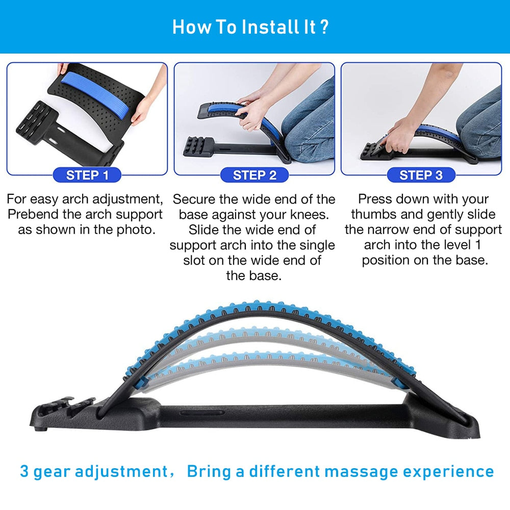Back Massager Stretcher Support Lumbar Relief